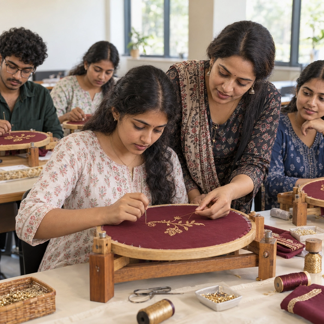 Aari Embroidery Workshop at Christ University
