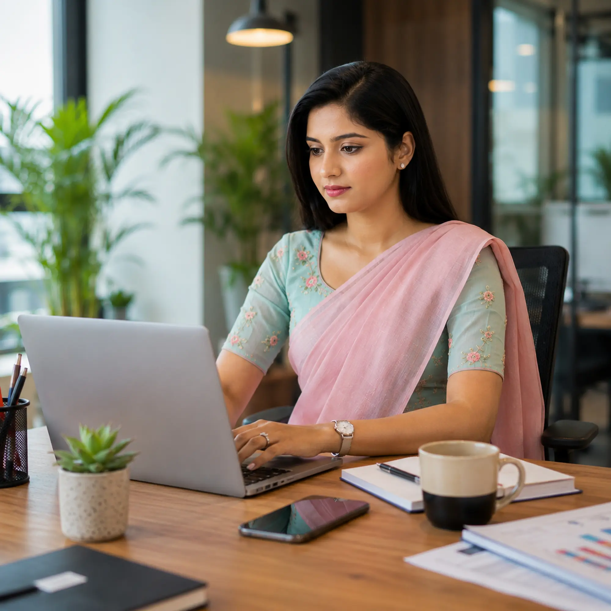 Professional saree draping styles for work wear