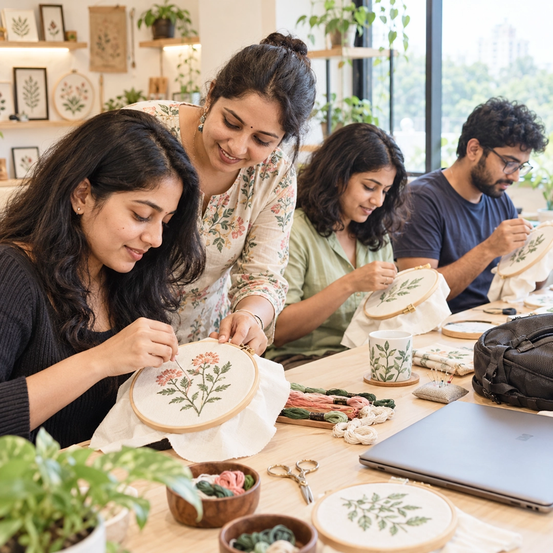Weekend Embroidery Classes for IT Professionals in Bangalore