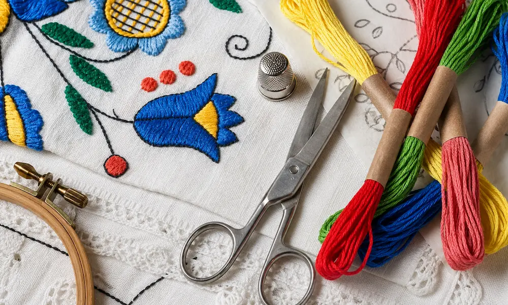 Skills you can build during the embroidery course